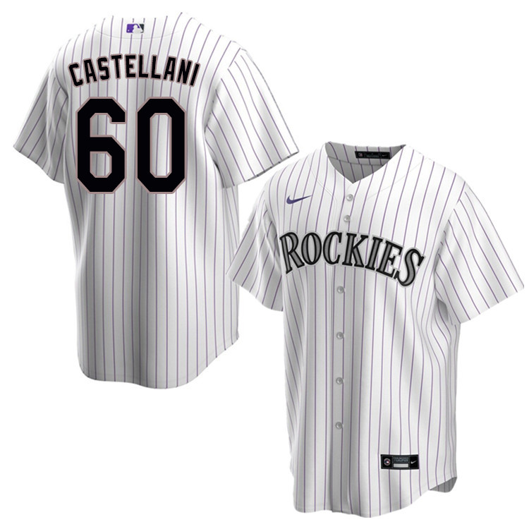 Nike Men #60 Ryan Castellani Colorado Rockies Baseball Jerseys Sale-White